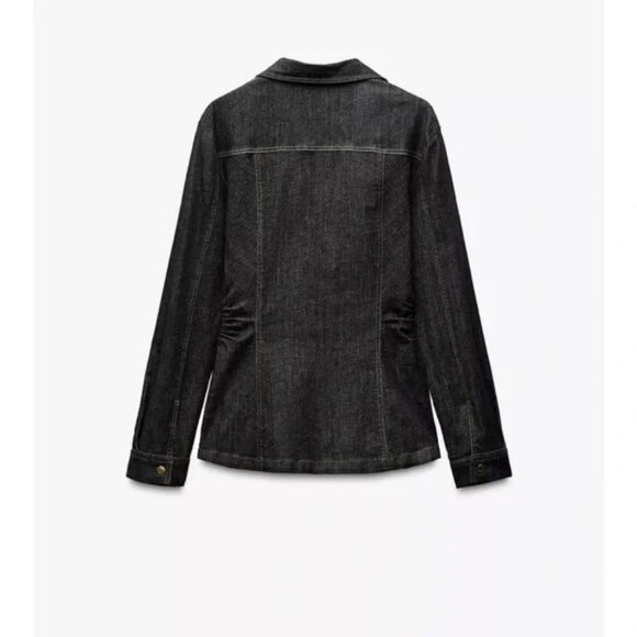 ZARA FITTED DENIM SHIRT - Picture 4 of 4